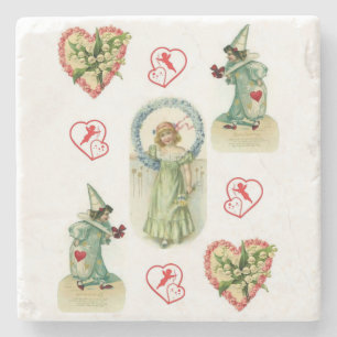 Dessous-de-verre En Pierre Dessous de verre en pierre de marbre Saint Valenti