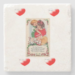 Dessous-de-verre En Pierre Dessous de verre en pierre de marbre Saint Valenti
