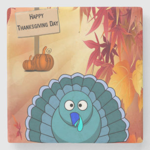Dessous-de-verre En Pierre Dessous de verre en pierre de marbre Thanksgiving