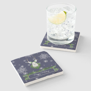 Dessous-de-verre En Pierre Dessous de verre en pierre de renne bleu