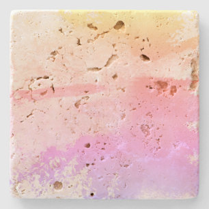 Dessous-de-verre En Pierre Dessous de verre en pierre de Travertine multicolo