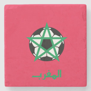 Dessous-de-verre En Pierre Dessous de verre en pierre du drapeau du Maroc 5