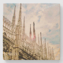 Dessous de verre en pierre Duomo à Milan, Italie
