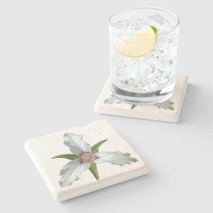 Dessous-de-verre En Pierre Dessous de verre en pierre Fleur sauvage de printe