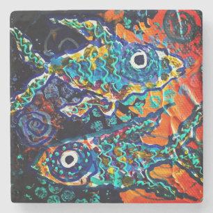 Dessous-de-verre En Pierre Dessous de verre en pierre poisson