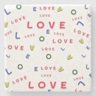 Dessous-de-verre En Pierre DESSOUS DE VERRE motif de la rédaction LOVE