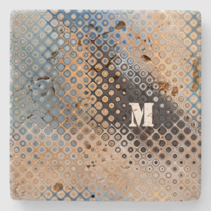 Dessous-de-verre En Pierre Dessous de verre Motif en pierre gris bleu beige