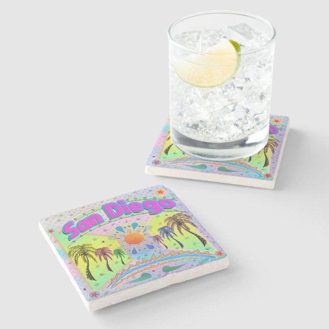 Dessous-de-verre En Pierre Dessous de verre San Diego Calm Desire (Côté)
