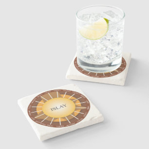 Dessous-de-verre En Pierre Dessous de verre simples de marbre de whisky