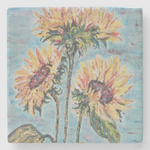 Dessous de verre tournesol