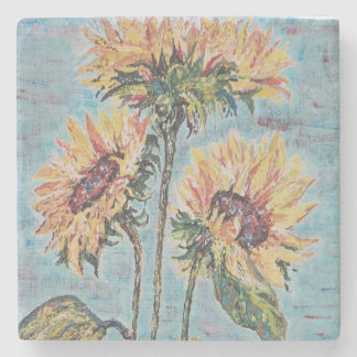 Dessous-de-verre En Pierre Dessous de verre tournesol