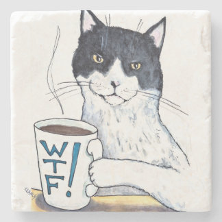Dessous-de-verre En Pierre Dessous de verre What The Feline