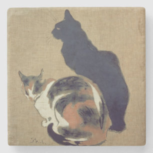 Dessous-de-verre En Pierre Deux chats, 1894