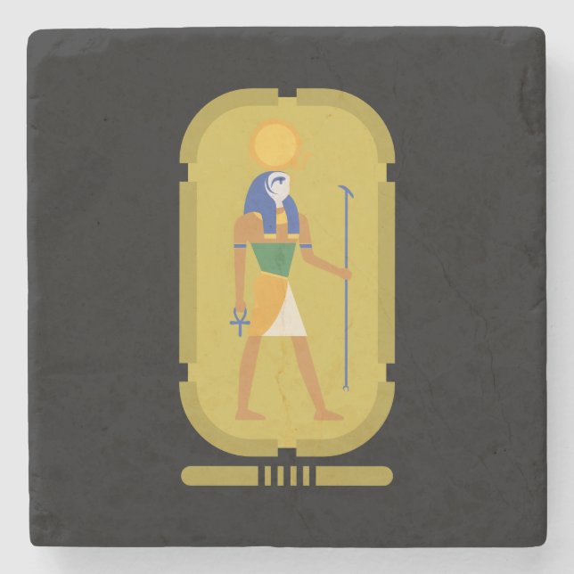 Dessous-de-verre En Pierre Dieu du soleil (Devant)