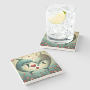 Dessous-de-verre En Pierre Dolphin Love 2