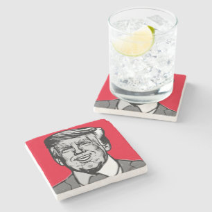 DESSOUS-DE-VERRE EN PIERRE DONALD TRUMP