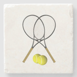 Dessous-de-verre En Pierre Double Tennis Sport Thème
