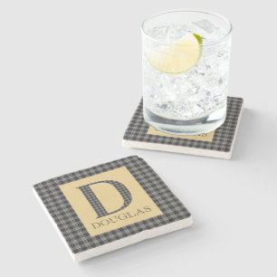 Dessous-de-verre En Pierre Douglas Tartan Monogramme D 