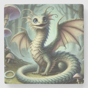 Dessous-de-verre En Pierre Dragon Jabberwocky Cute Imaginaire Créature Art