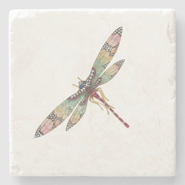 Dessous-de-verre En Pierre Dragonfly Art nouveau (Devant)