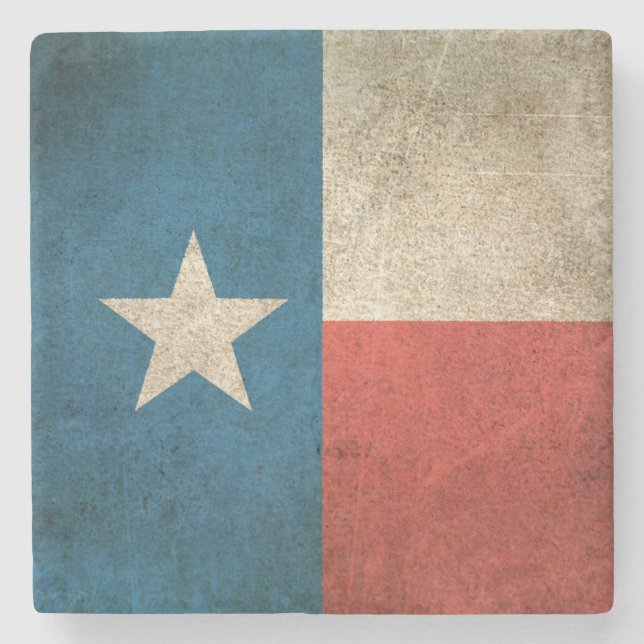 Dessous-de-verre En Pierre Drapeau affligé par cru du Texas (Devant)