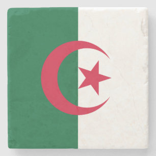 Dessous-de-verre En Pierre Drapeau algérien patriotique