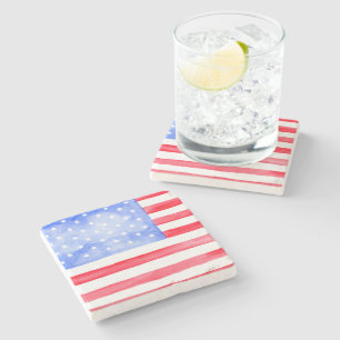 Dessous-de-verre En Pierre Drapeau américain Stars and Stripes