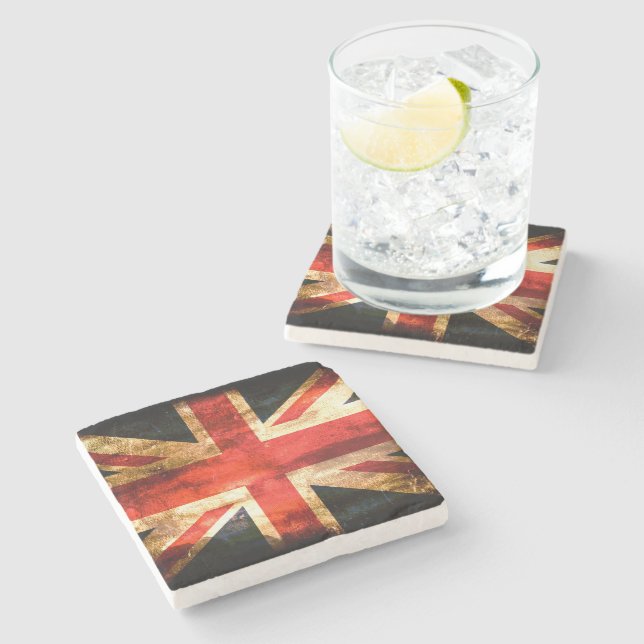 Dessous-de-verre En Pierre Drapeau britannique classique (Côté)
