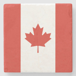 Dessous-de-verre En Pierre Drapeau canadien patriotique
