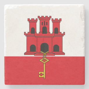 Dessous-de-verre En Pierre Drapeau de Gibraltar