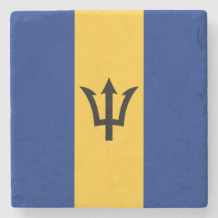 Dessous-de-verre En Pierre Drapeau de la Barbade patriotique