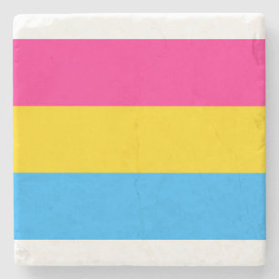 Dessous-de-verre En Pierre Drapeau de la fierté Pansexual