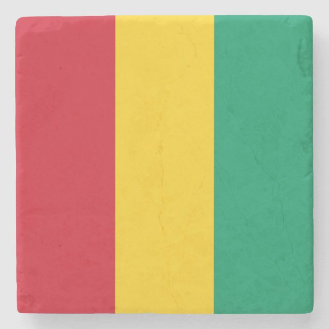 Dessous-de-verre En Pierre Drapeau de la Guinée (Devant)