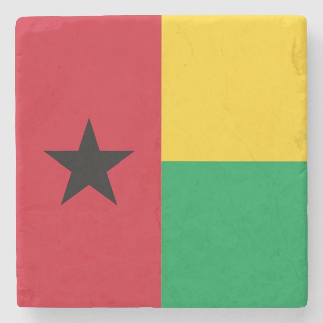 Dessous-de-verre En Pierre Drapeau de la Guinée Bissau (Devant)