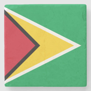 Dessous-de-verre En Pierre Drapeau de la Guyane