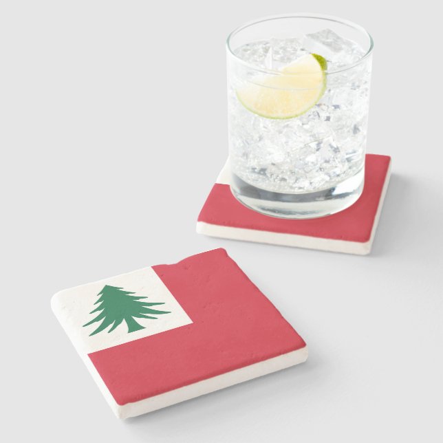 Dessous-de-verre En Pierre Drapeau de la Nouvelle-Angleterre (Côté)