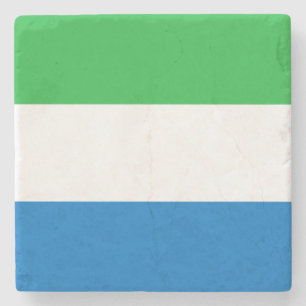 Dessous-de-verre En Pierre Drapeau de la Sierra Leone