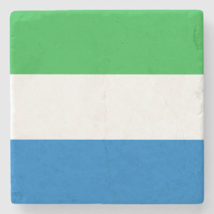 Dessous-de-verre En Pierre Drapeau de la Sierra Leone