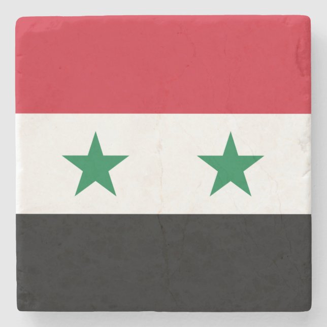 Dessous-de-verre En Pierre Drapeau de la Syrie (Devant)
