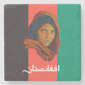 Dessous-de-verre En Pierre Drapeau de l'Afghanistan 2