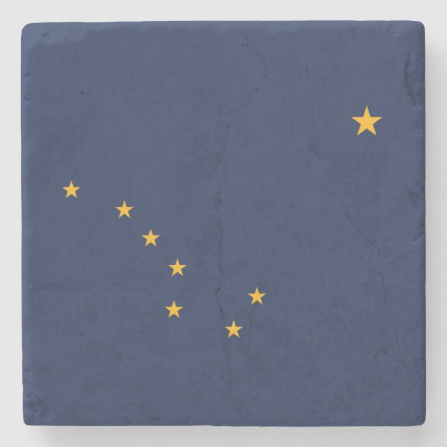 Dessous-de-verre En Pierre Drapeau de l'Alaska (Devant)