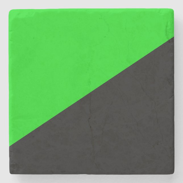 Dessous-de-verre En Pierre Drapeau de l'anarchisme vert (Devant)