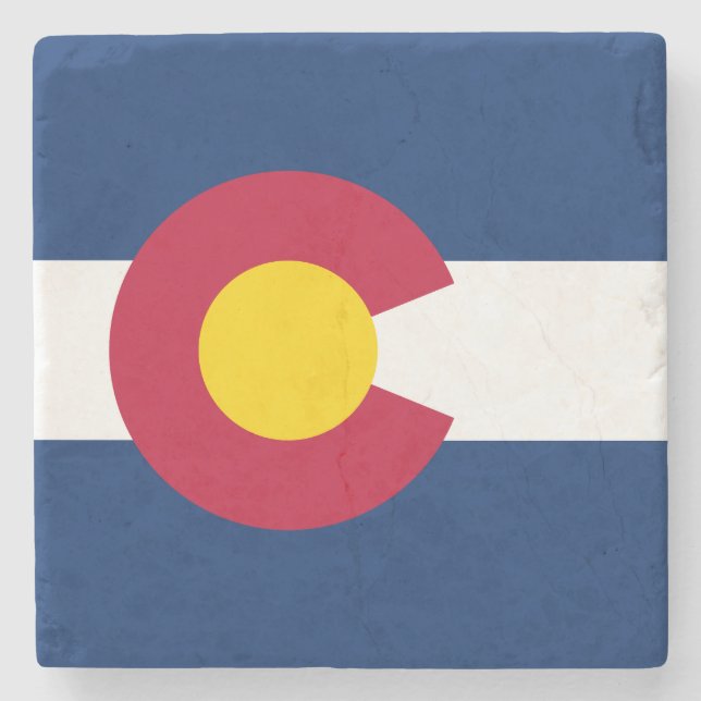 Dessous-de-verre En Pierre Drapeau de l'État du Colorado (Devant)