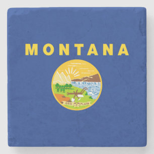 Dessous-de-verre En Pierre Drapeau de l'État du Montana