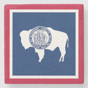 Dessous-de-verre En Pierre Drapeau de l'État du Wyoming