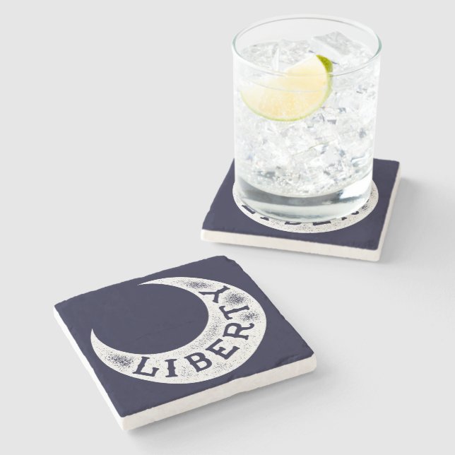 Dessous-de-verre En Pierre Drapeau de liberté de Moultrie (Côté)