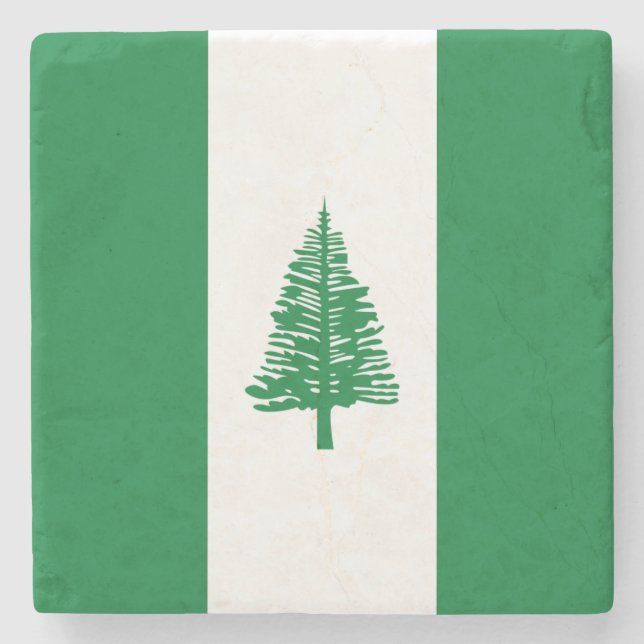 Dessous-de-verre En Pierre Drapeau de l'île Norfolk (Devant)