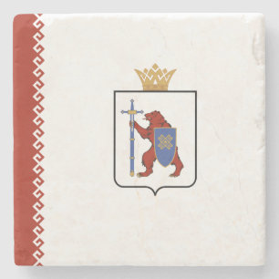 Dessous-de-verre En Pierre Drapeau de Mari El