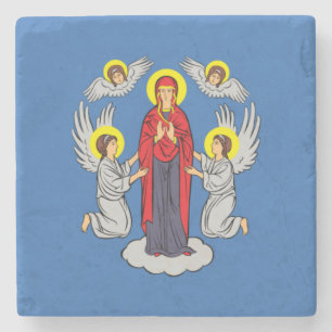 Dessous-de-verre En Pierre Drapeau de Minsk (Bélarus)