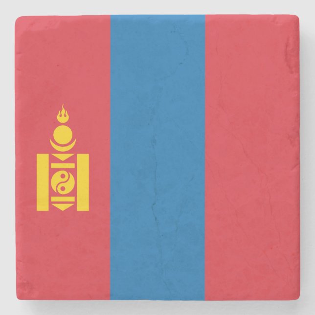 Dessous-de-verre En Pierre Drapeau de Mongolie (Devant)